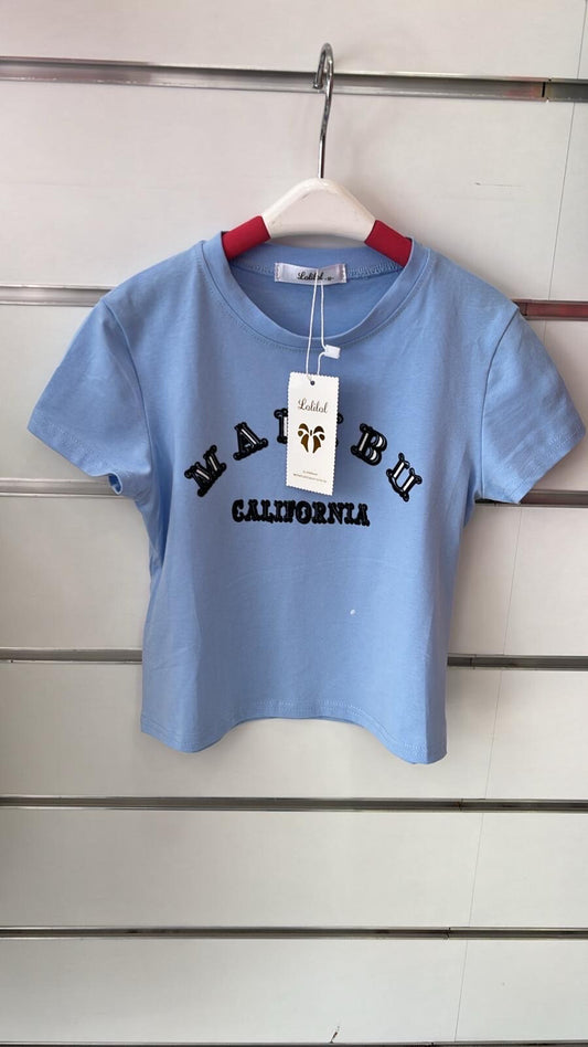 TEE-SHIRT MALIBU bleu ciel